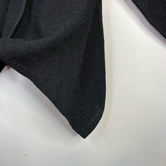 Masai Black Cotton Textured Draped Lagenlook Open Cardigan Sweater Jacket XS - Picture 3 of 8